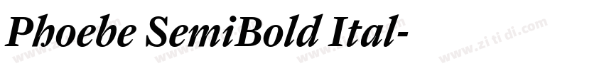 Phoebe SemiBold Ital字体转换